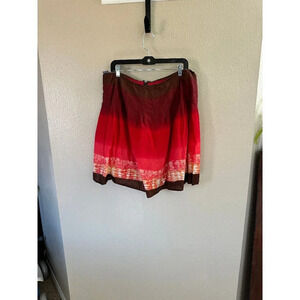 Hillard &‎ Hanson Women's Red Skirt, red skirt, midi skirt, knee length skirt